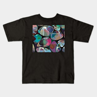 Stained-glass Step-stones | Abstract Pattern | Blue, Purples, Greens and More Kids T-Shirt